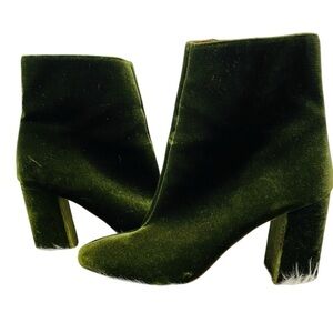 Jaggar Green Velvet Women's Ankle Boots Sz-7